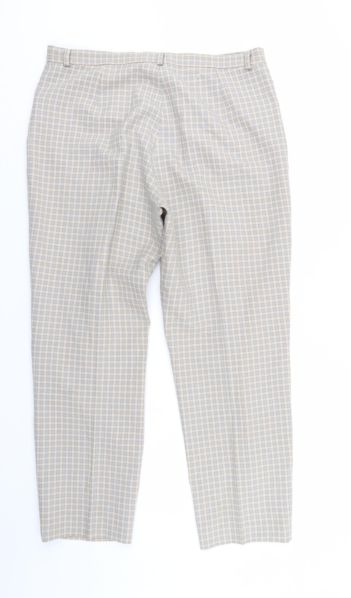 Guitano Womens Multicoloured Check  Trousers  Size 16 L26 in