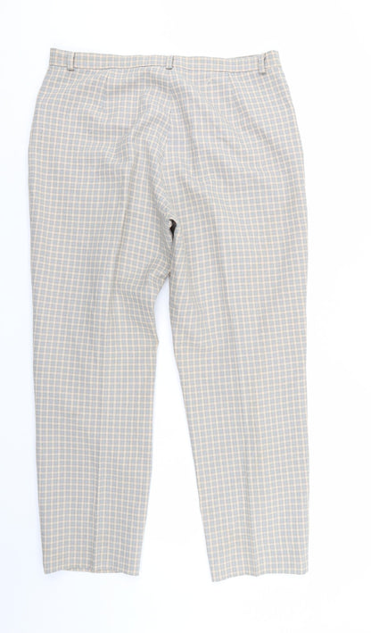 Guitano Womens Multicoloured Check  Trousers  Size 16 L26 in