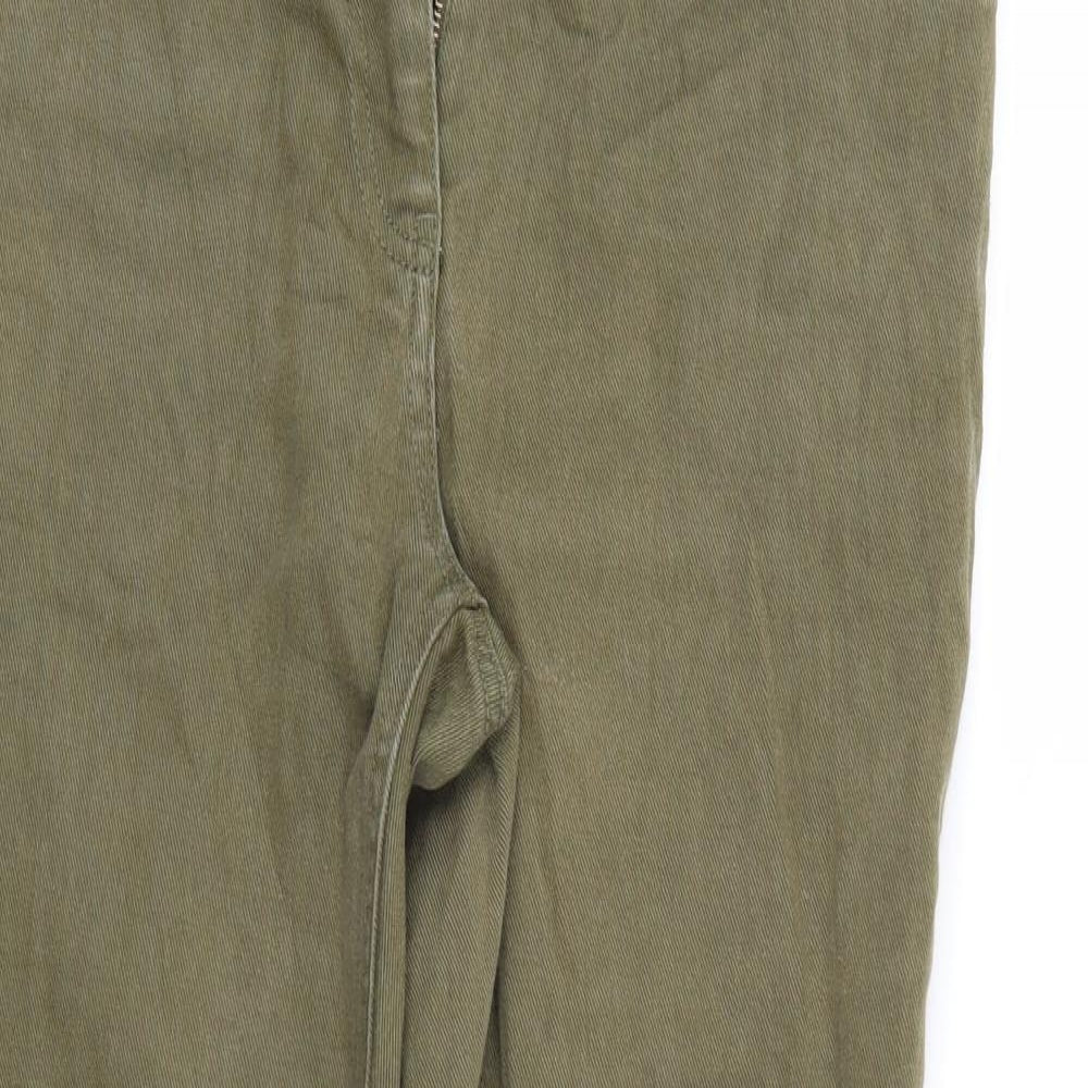 F&F Womens Green  Denim Cropped Jeans Size 8 L23 in