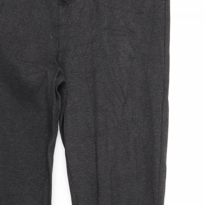 Womens UK Size L Promod Regular Fit Cropped Grey Trousers