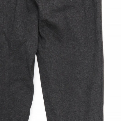 Womens UK Size L Promod Regular Fit Cropped Grey Trousers