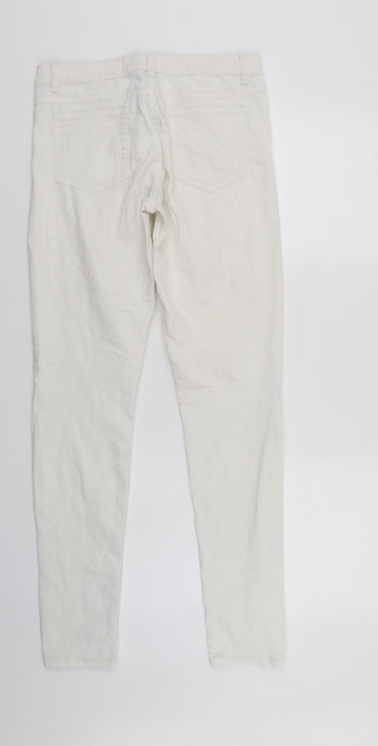 Womens UK Size 10 Divided Regular Fit Skinny White Jeans