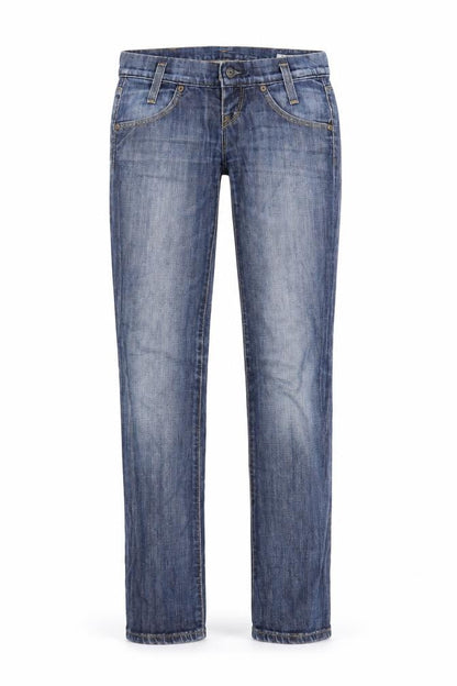 lee  Womens Blue  Denim Straight Jeans Size 25 in L33 in
