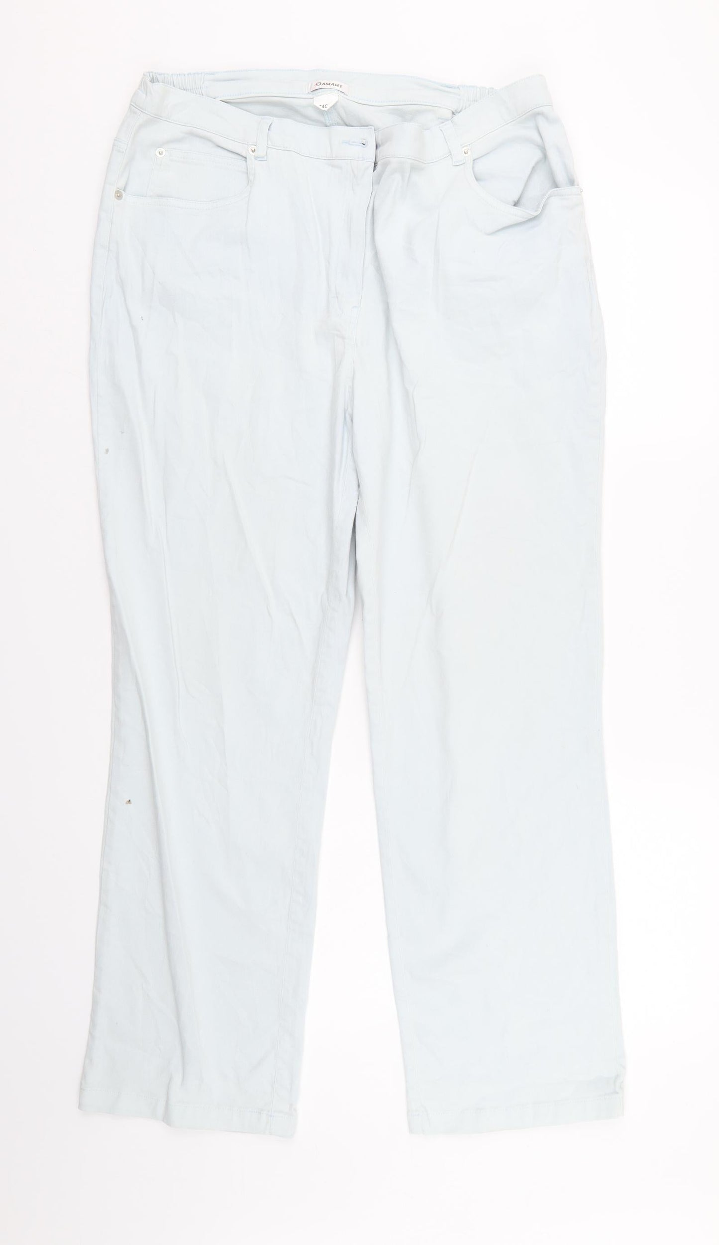 Damart Womens Blue  Denim Straight Jeans Size 34 in L28 in