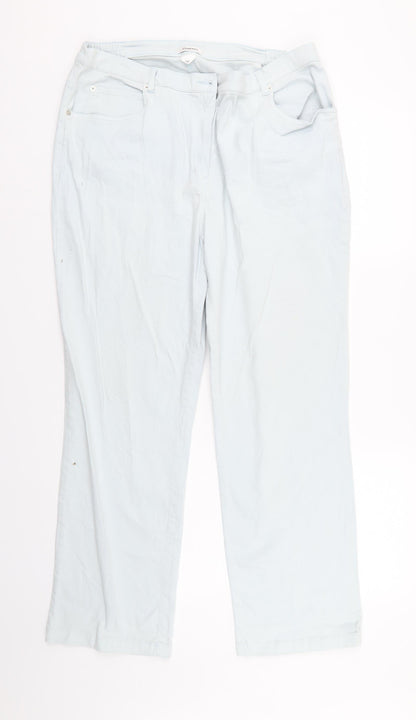 Damart Womens Blue  Denim Straight Jeans Size 34 in L28 in