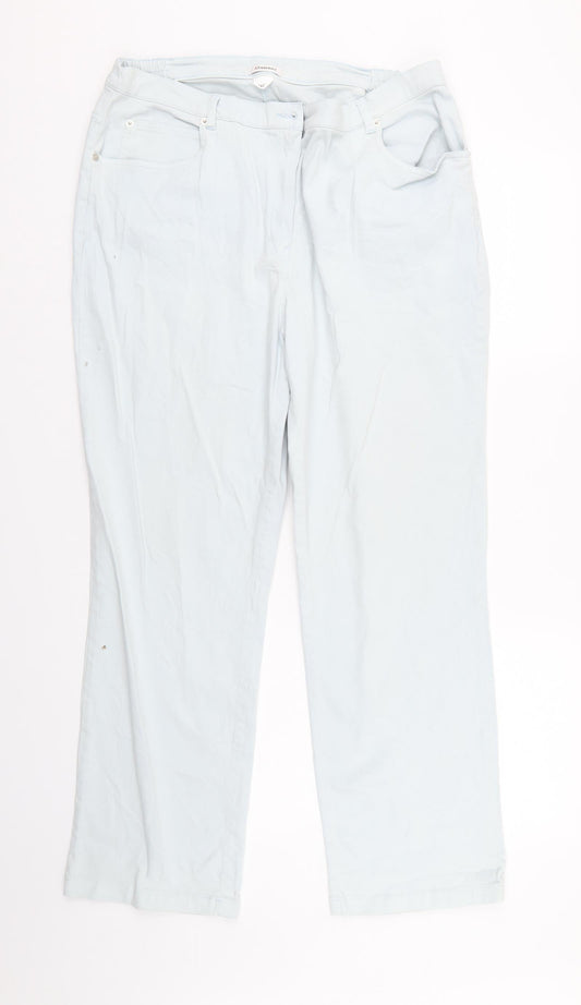 Damart Womens Blue  Denim Straight Jeans Size 34 in L28 in