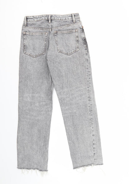 Mens UK Size 24 Top Shop Regular Fit Cropped Grey Jeans