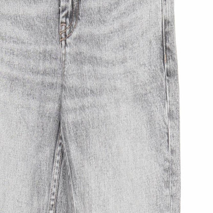 Mens UK Size 24 Top Shop Regular Fit Cropped Grey Jeans