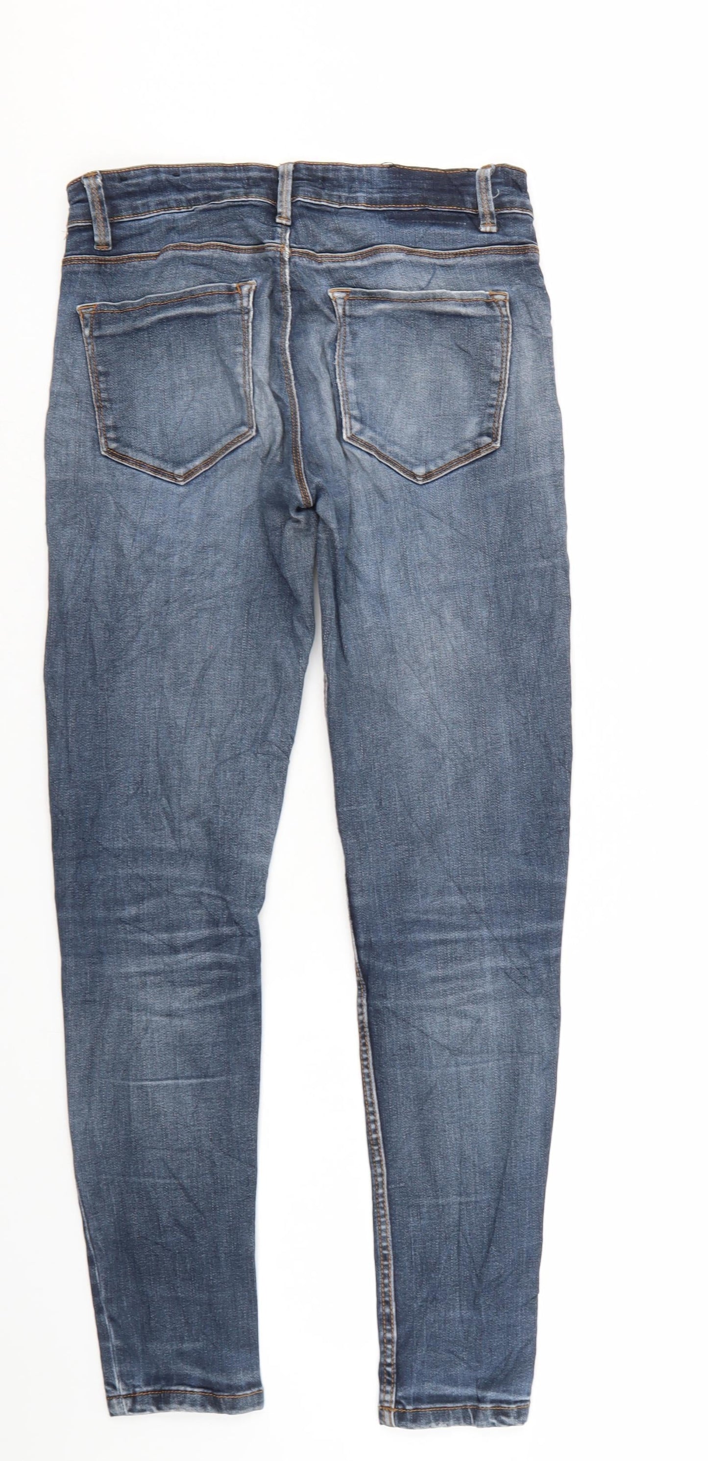 Womens UK Size 8 Stradavarius Regular Fit Skinny Blue Jeans