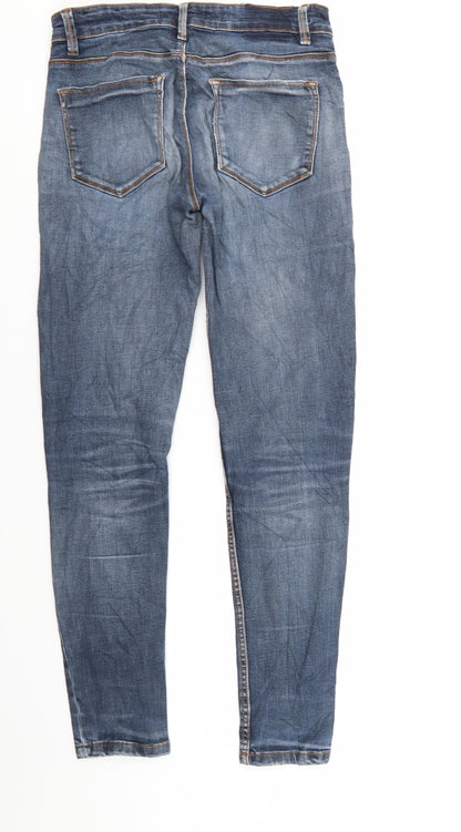Womens UK Size 8 Stradavarius Regular Fit Skinny Blue Jeans