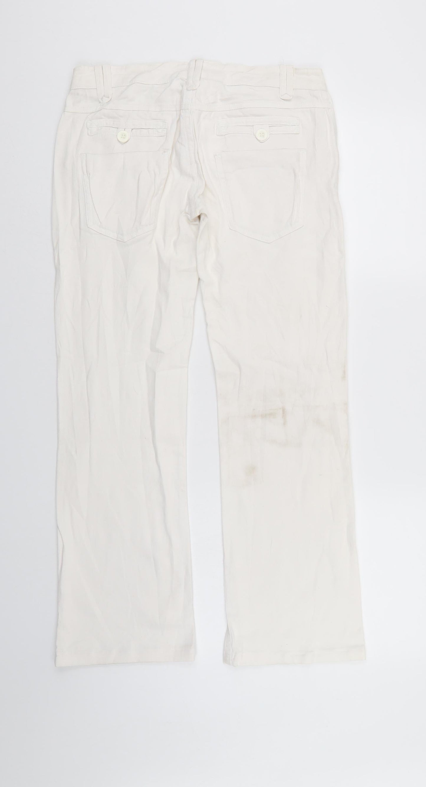 Calliope Womens White  Denim Straight Jeans Size L L32 in