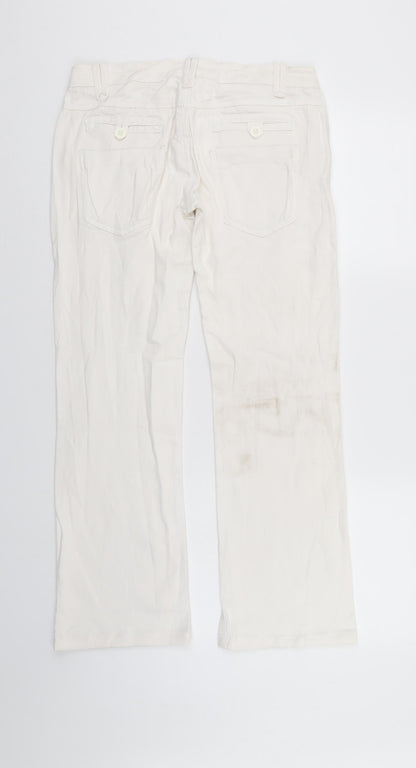 Calliope Womens White  Denim Straight Jeans Size L L32 in