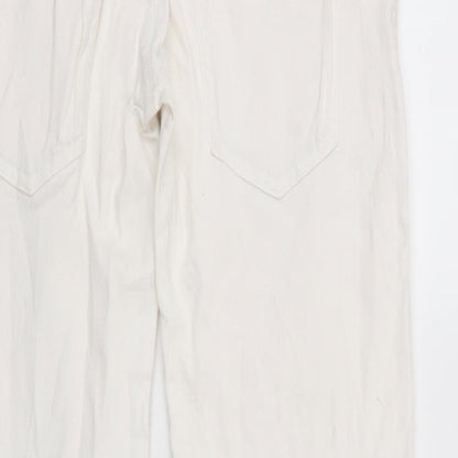 Calliope Womens White  Denim Straight Jeans Size L L32 in
