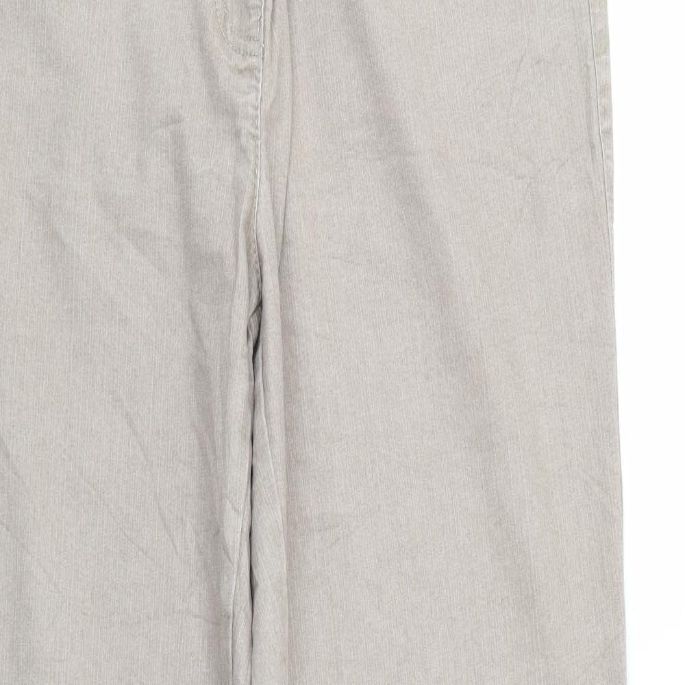 Perworn Womens Beige  Denim Straight Jeans Size 32 in L32 in