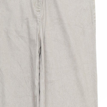 Perworn Womens Beige  Denim Straight Jeans Size 32 in L32 in