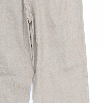 Perworn Womens Beige  Denim Straight Jeans Size 32 in L32 in