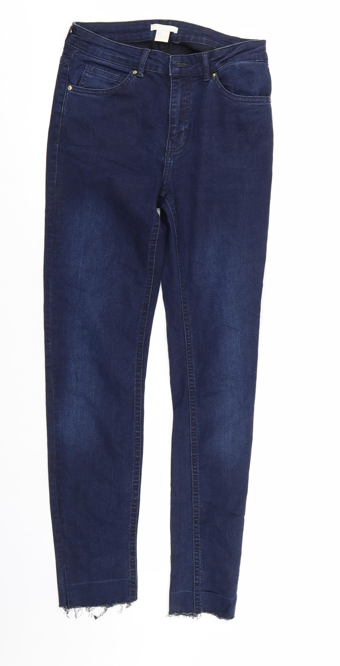 Womens UK Size 8 H&M Regular Fit Straight Blue Jeans