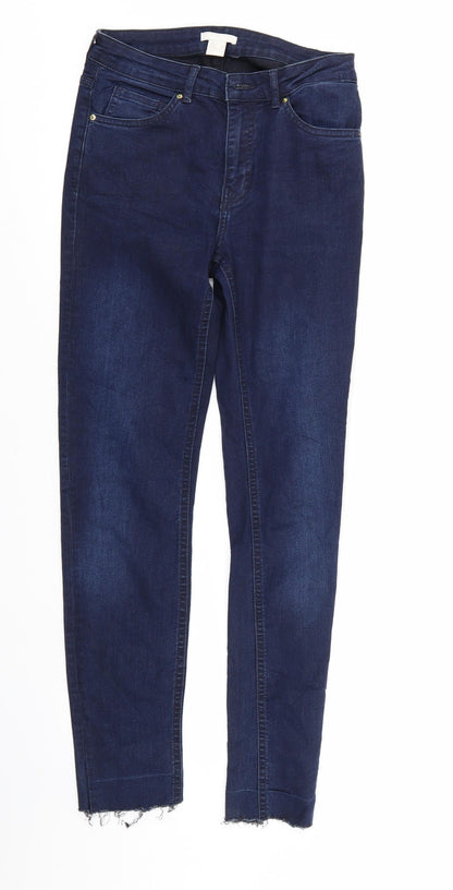 Womens UK Size 8 H&M Regular Fit Straight Blue Jeans