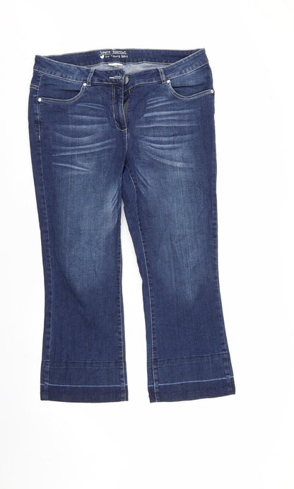 Laura Kent Womens Blue  Denim Cropped Jeans Size 34 in L26 in