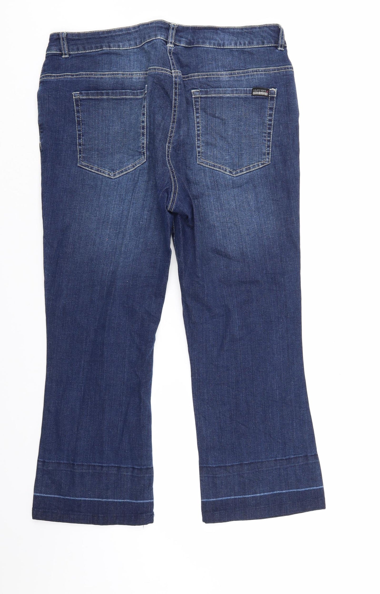 Laura Kent Womens Blue  Denim Cropped Jeans Size 34 in L26 in