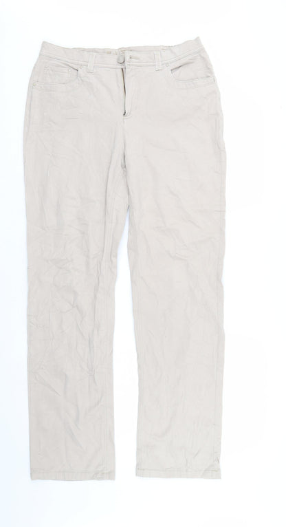 Charles Jogule Womens Beige  Denim Straight Jeans Size 32 in L29 in