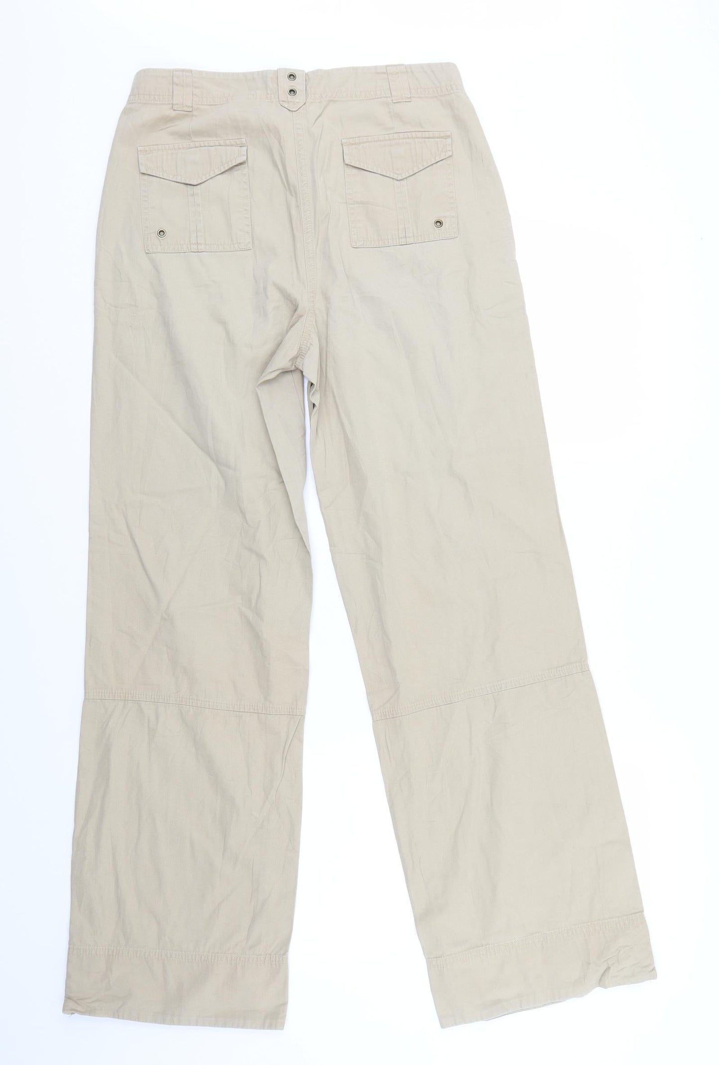Womens UK Size 14 Street One Regular Fit Straight Beige Jeans