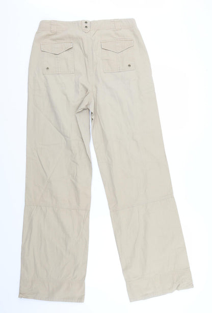 Womens UK Size 14 Street One Regular Fit Straight Beige Jeans
