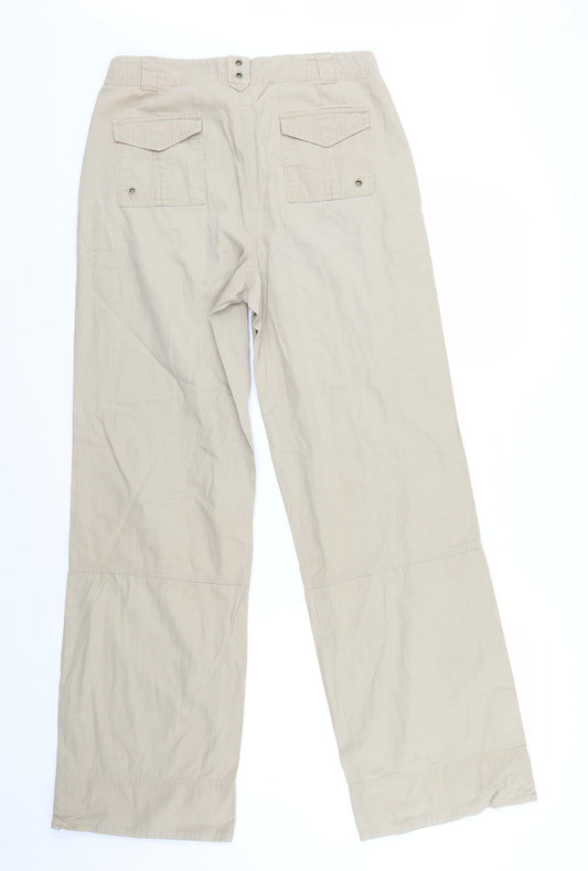 Womens UK Size 14 Street One Regular Fit Straight Beige Jeans