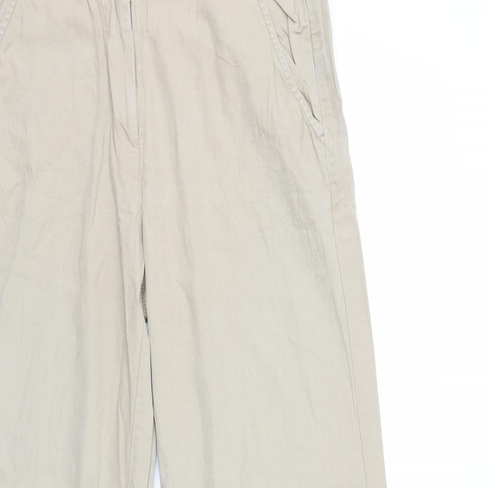 Womens UK Size 14 Street One Regular Fit Straight Beige Jeans