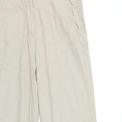 Womens UK Size 14 Street One Regular Fit Straight Beige Jeans