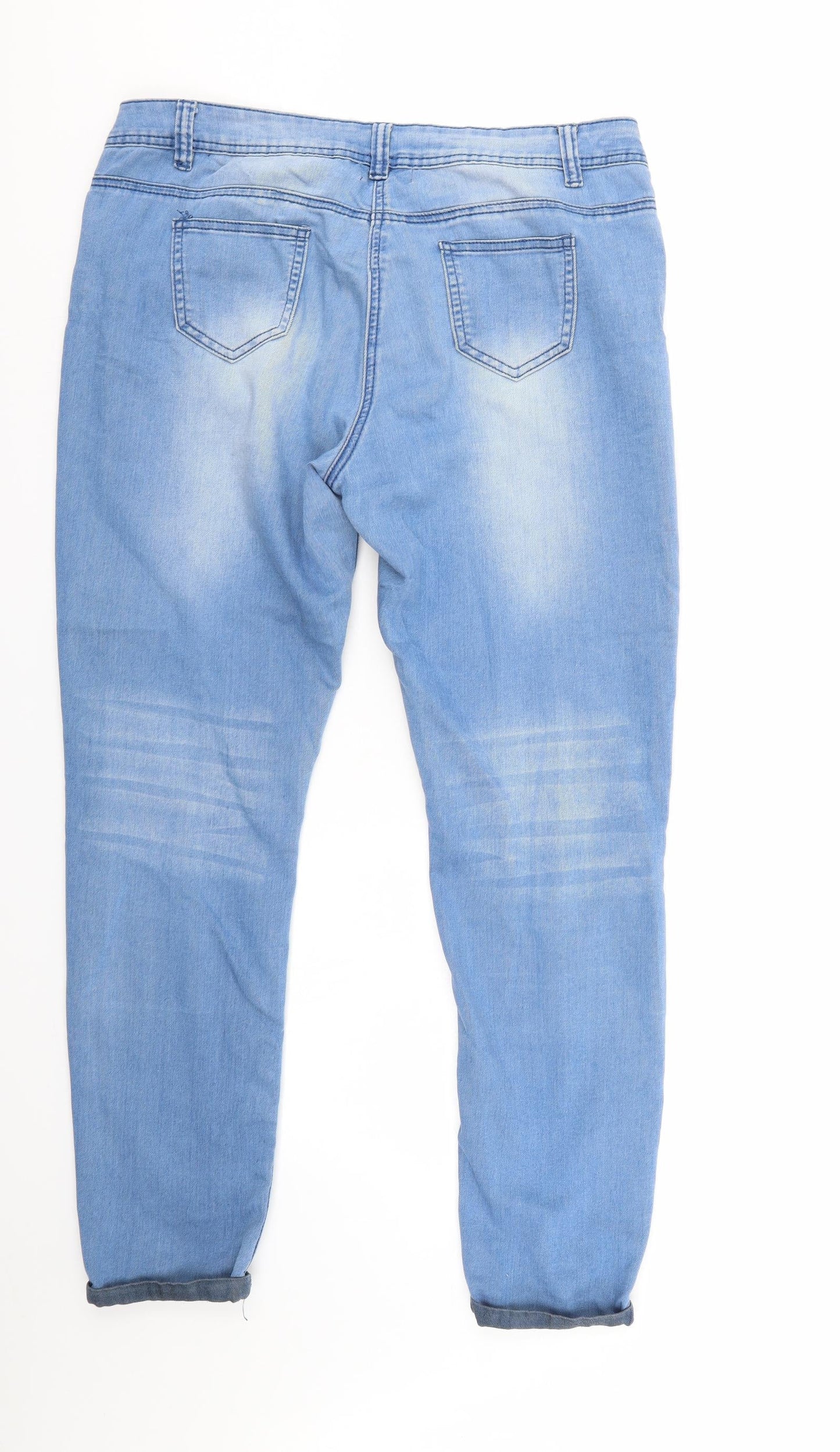 G21 Womens Blue  Denim Straight Jeans Size 14 L28 in