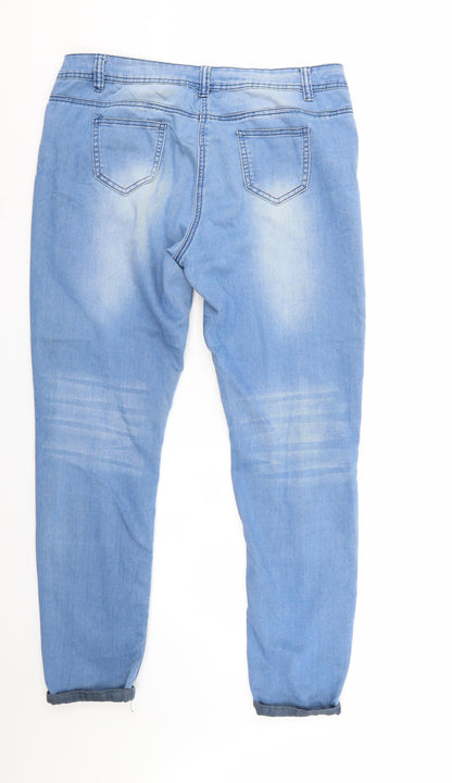 G21 Womens Blue  Denim Straight Jeans Size 14 L28 in