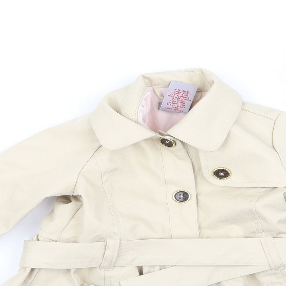 Tamari Girls Beige   Overcoat Coat Size 2 Years