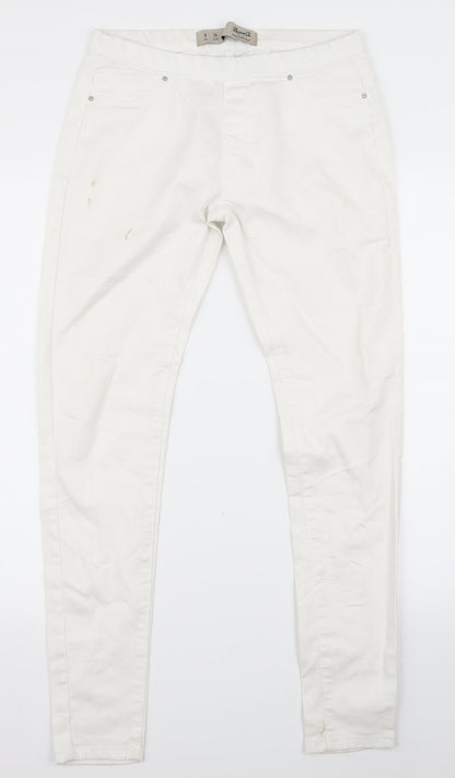 Primark Womens White   Skinny Jeans Size 8 L28 in