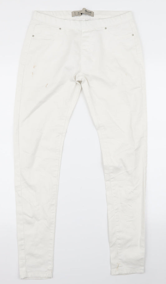 Primark Womens White   Skinny Jeans Size 8 L28 in