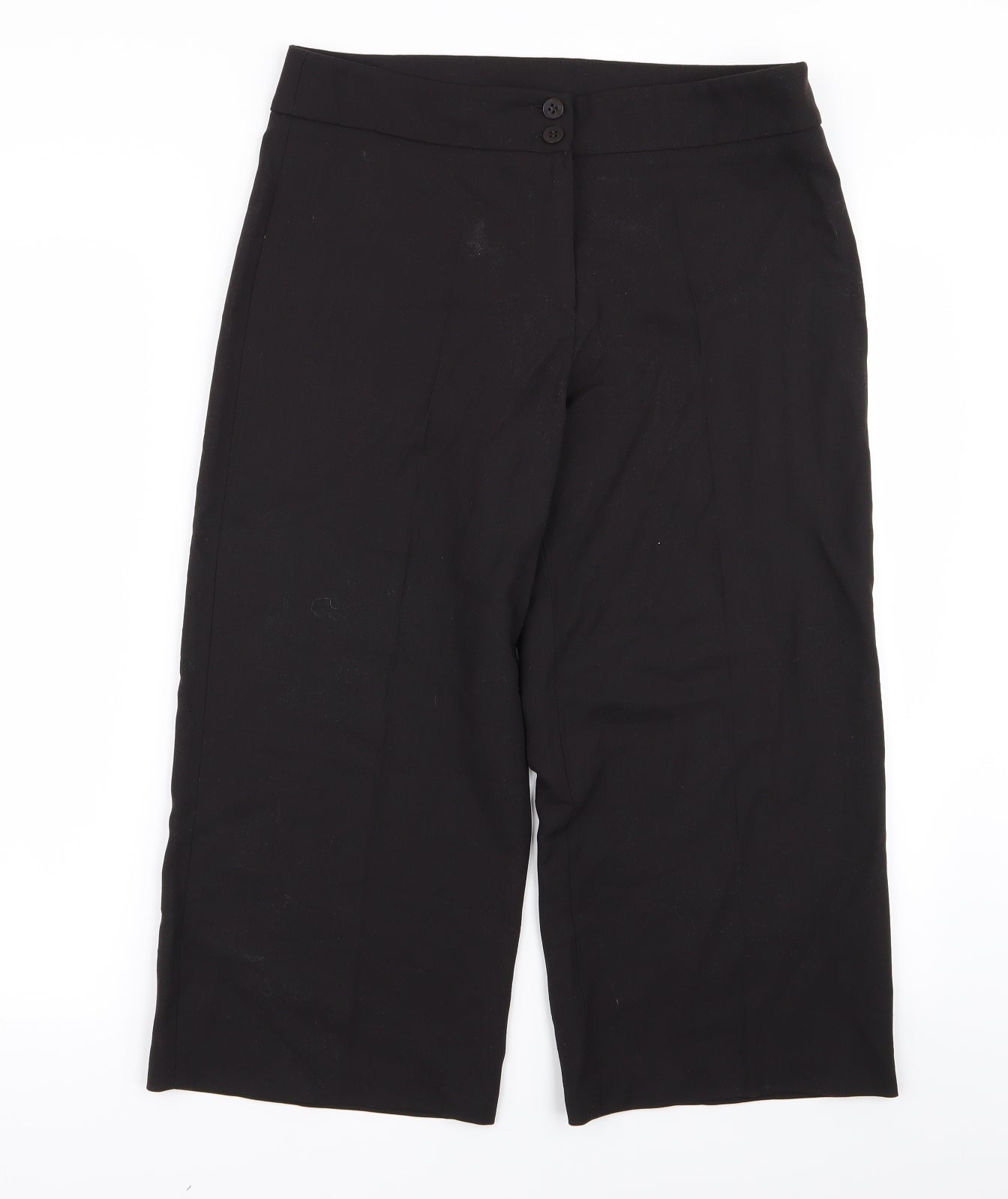 Womens UK Size 12 Preworn Regular Fit  Black Trousers