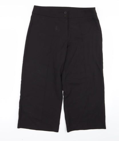 Womens UK Size 12 Preworn Regular Fit  Black Trousers