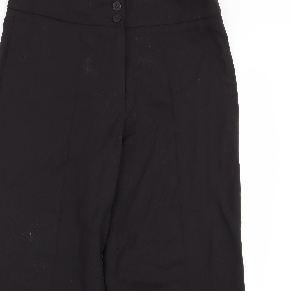 Womens UK Size 12 Preworn Regular Fit  Black Trousers