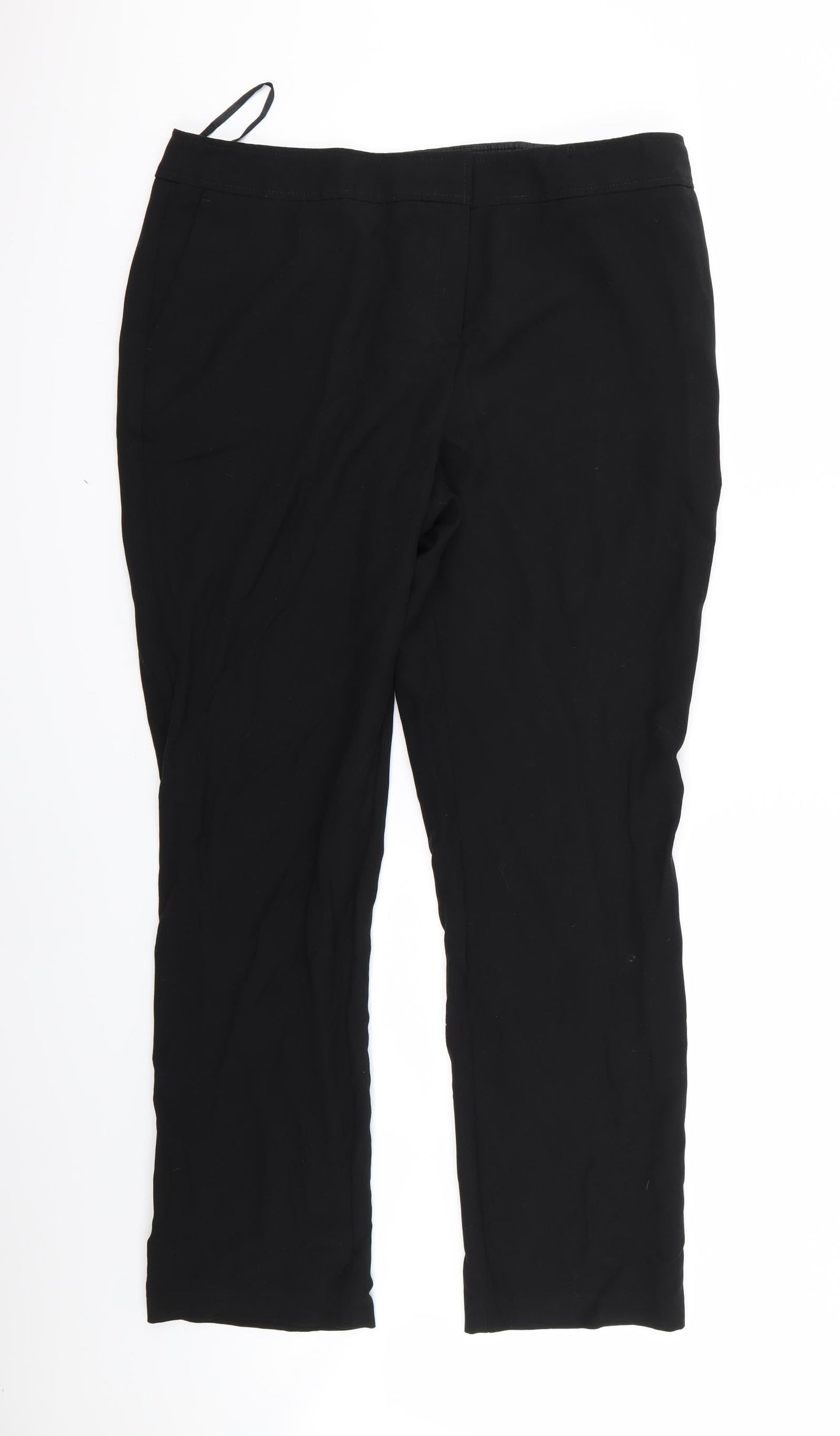Womens UK Size 16 Preworn Regular Fit  Black Trousers