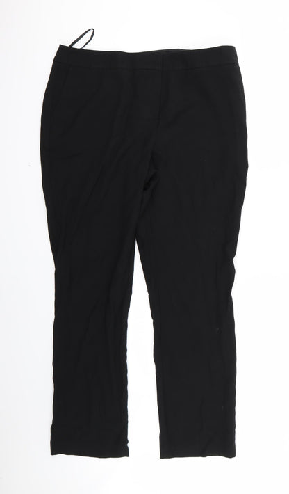 Womens UK Size 16 Preworn Regular Fit  Black Trousers