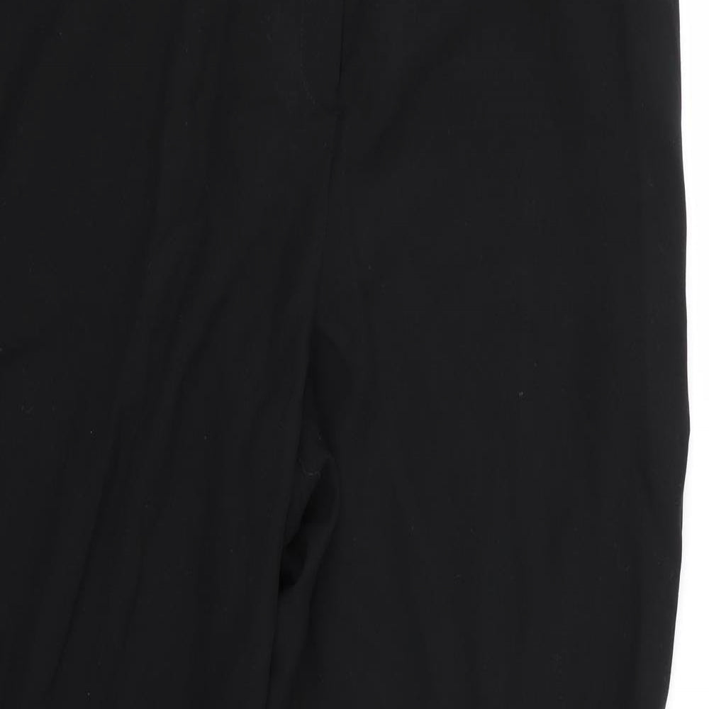 Womens UK Size 16 Preworn Regular Fit  Black Trousers