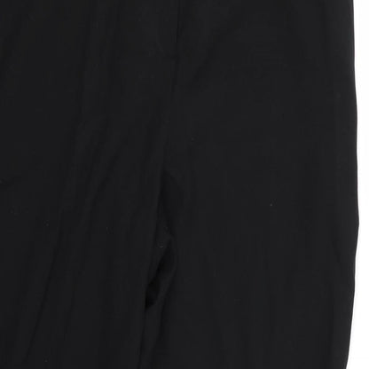 Womens UK Size 16 Preworn Regular Fit  Black Trousers