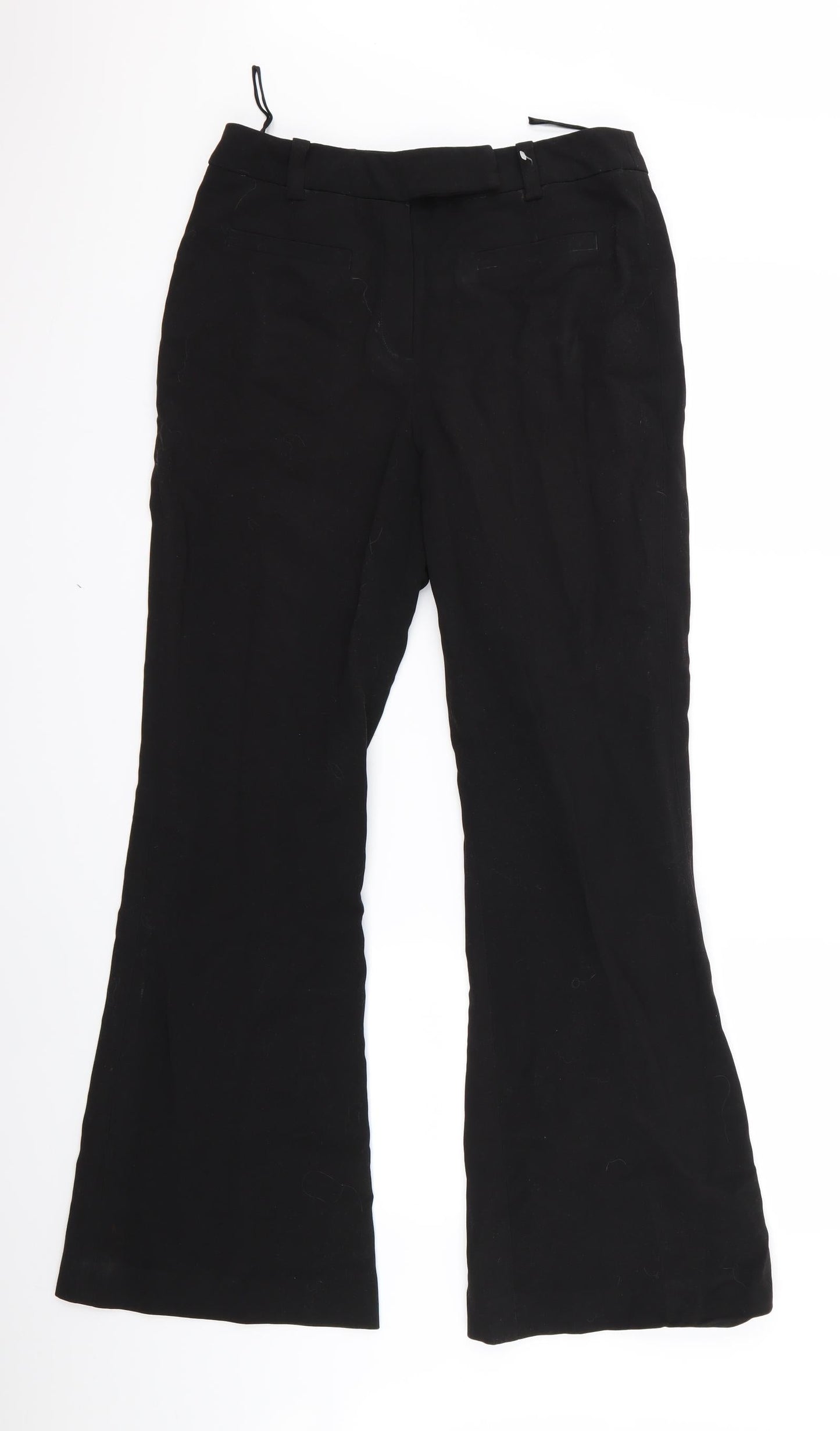 Womens UK Size 10 Preworn Regular Fit Bloomer Black Trousers