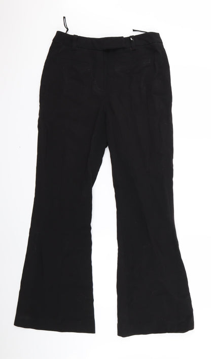 Womens UK Size 10 Preworn Regular Fit Bloomer Black Trousers