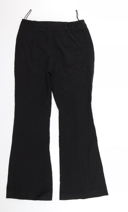 Womens UK Size 10 Preworn Regular Fit Bloomer Black Trousers