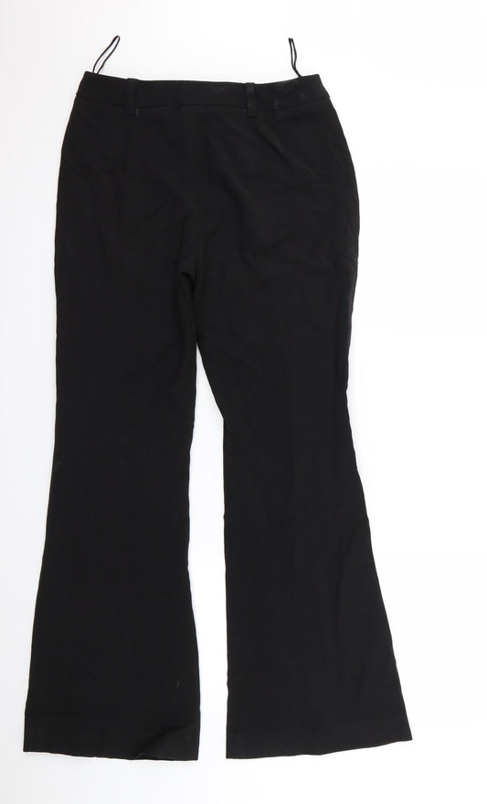 Womens UK Size 10 Preworn Regular Fit Bloomer Black Trousers