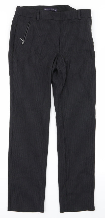 m&s Womens Black   Trousers  Size 8 L24 in