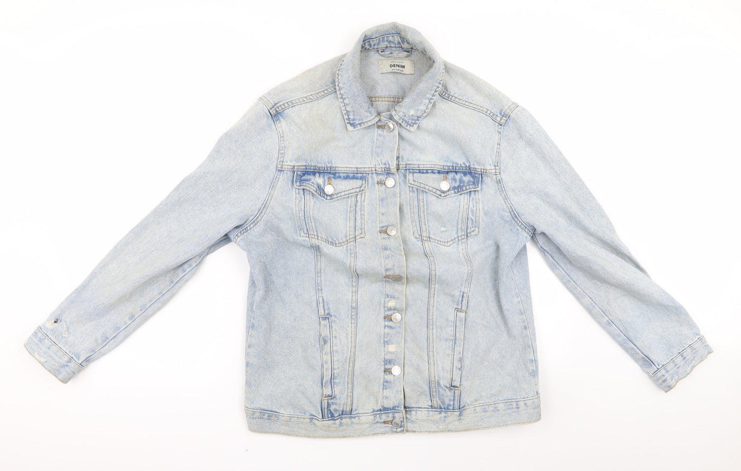 Womens UK Size 10 New Look Blue Biker Coat