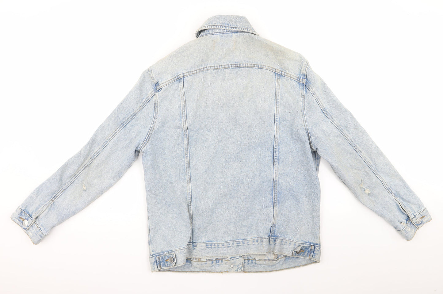 Womens UK Size 10 New Look Blue Biker Coat