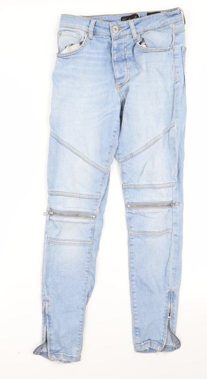 Womens UK Size 28 Preworn Regular Fit Skinny Blue Jeans